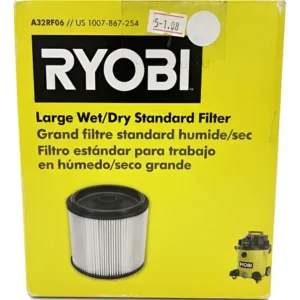Filtro Para Aspiradora 10ga Ryobi A32rf06 Húmedo/seco 5-1-08